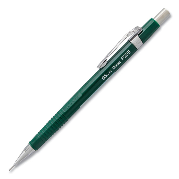 Pentel Sharp Mechanical Pencil, 0.5 mm, HB (#2.5), Black Lead, Green Barrel