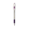 Pentel R.S.V.P. Ballpoint Pen, Stick, Medium 1 mm, Violet Ink, Clear/Violet Barrel, Dozen