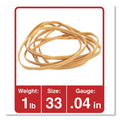 Universal Rubber Bands, Size 33, 0.04" Gauge, Beige, 1 lb Box, 640/Pack