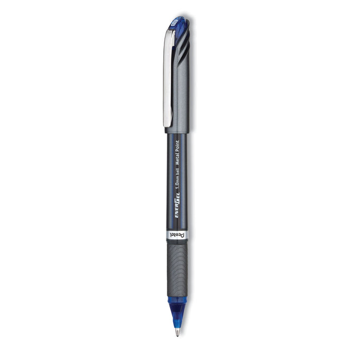 Pentel EnerGel NV Gel Pen, Stick, Bold 1 mm, Blue Ink, Blue Barrel, Dozen