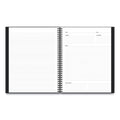 Blue Sky Aligned Business Notebook, 1 Subject, Meeting Notes Format, Narrow Rule, Black Cover, 11 x 8.5, 78 Sheets