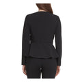 DKNY Womens Zippered Suit Separate Peplum Jacket, Black, Size 8 by Vanessa Jane