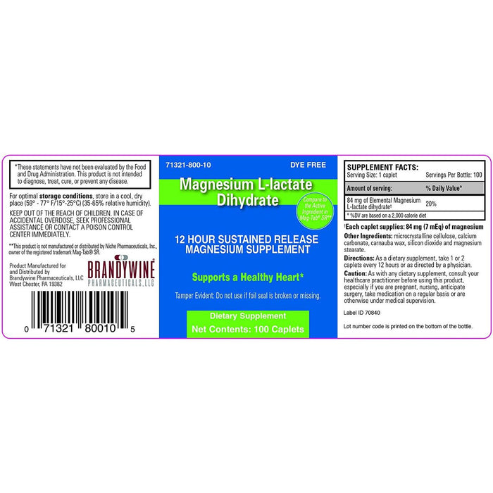 Brandywine Magnesium L-lactate Dihydrate by Pasteur Pharmacy