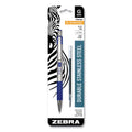 Zebra G-301 Gel Pen, Retractable, Medium 0.7 mm, Blue Ink, Stainless Steel/Blue Barrel