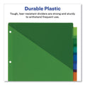 Avery Insertable Big Tab Plastic 2-Pocket Dividers, 8-Tab, 11.13 x 9.25, Assorted, 1 Set