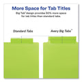 Avery Insertable Big Tab Plastic 2-Pocket Dividers, 5-Tab, 11.13 x 9.25, Assorted, 1 Set