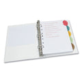 Avery Insertable Style Edge Tab Plastic Dividers, 7-Hole Punched, 5-Tab, 8.5 x 5.5, Translucent, 1 Set