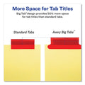 Avery Insertable Big Tab Dividers, 8-Tab, Double-Sided Gold Edge Reinforcing, 11 x 8.5, Buff, Assorted Tabs, 1 Set