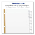 Avery Insertable Big Tab Dividers, 5-Tab, Double-Sided Gold Edge Reinforcing, 11 x 8.5, White, Clear Tabs, 1 Set