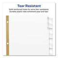 Avery Insertable Big Tab Dividers, 8-Tab, Double-Sided Gold Edge Reinforcing, 11 x 8.5, White, Clear Tabs, 1 Set