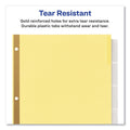 Avery Insertable Big Tab Dividers, 5-Tab, Double-Sided Gold Edge Reinforcing, 11 x 8.5, Buff, Clear Tabs, 1 Set