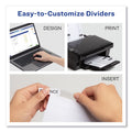 Avery Insertable Big Tab Dividers, 8-Tab, 11.13 x 9.25, White, Clear Tabs, 1 Set