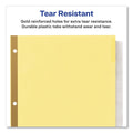 Avery Insertable Big Tab Dividers, 8-Tab, Double-Sided Gold Edge Reinforcing, 11 x 8.5, Buff, Clear Tabs, 24 Sets