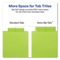 Avery Insertable Big Tab Plastic Dividers, 5-Tab, 11 x 8.5, Assorted, 1 Set