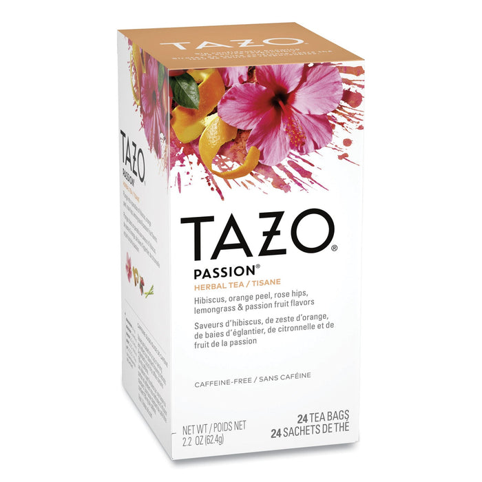 Tazo Tea Bags, Passion, 2.1 oz, 24/Box