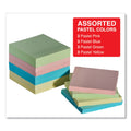 Universal Self-Stick Note Pads, 3" x 3", Assorted Pastel Colors, 100 Sheets/Pad, 12 Pads/Pack
