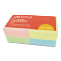 Universal Self-Stick Note Pads, 3" x 3", Assorted Pastel Colors, 100 Sheets/Pad, 12 Pads/Pack