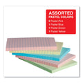 Universal Self-Stick Note Pads, Note Ruled, 4" x 6", Assorted Pastel Colors, 100 Sheets/Pad, 5 Pads/Pack
