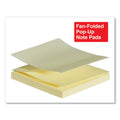Universal Fan-Folded Self-Stick Pop-Up Note Pads Cabinet Pack, 3" x 3", Yellow, 90 Sheets/Pad, 24 Pads/Pack