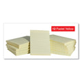 Universal Self-Stick Note Pads, Note Ruled, 4" x 6", Yellow, 100 Sheets/Pad, 12 Pads/Pack