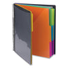 Smead Poly Project Organizer, 24 Letter-Size Sleeves, Gray with Bright Pockets