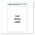 Avery Shipping Labels with TrueBlock Technology, Inkjet Printers, 8.5 x 11, White, 100/Box