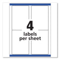 Avery Shipping Labels w/ TrueBlock Technology, Laser Printers, 3.5 x 5, White, 4/Sheet, 100 Sheets/Box