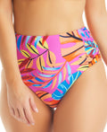 Bar Iii Paradise In The Palms Shirred Bikini Bottom, Size M by Vanessa Jane