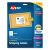 Avery Shipping Labels w/ TrueBlock Technology, Laser Printers, 3.33 x 4, White, 6/Sheet, 25 Sheets/Pack