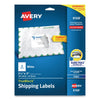 Avery Shipping Labels w/ TrueBlock Technology, Inkjet Printers, 3.5 x 5, White, 4/Sheet, 25 Sheets/Pack