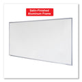 Universal Dry Erase Board, Melamine, 72 x 48, Satin-Finished Aluminum Frame