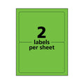 Avery High-Visibility Permanent Laser ID Labels, 5.5 x 8.5, Neon Green, 200/Box