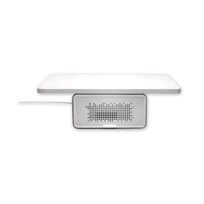 Kensington FreshView Wellness Monitor Stand with Air Purifier, For 27" Monitors, 22.5" x 11.5" x 5.4", White, Supports 200 lbs