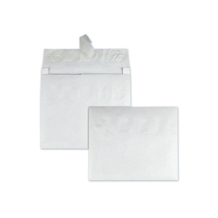 Survivor Heavyweight 18 lb Tyvek Open End Expansion Mailers, #13 1/2, Square Flap, Redi-Strip Adhesive Closure, 10 x 13, White, 100/CT