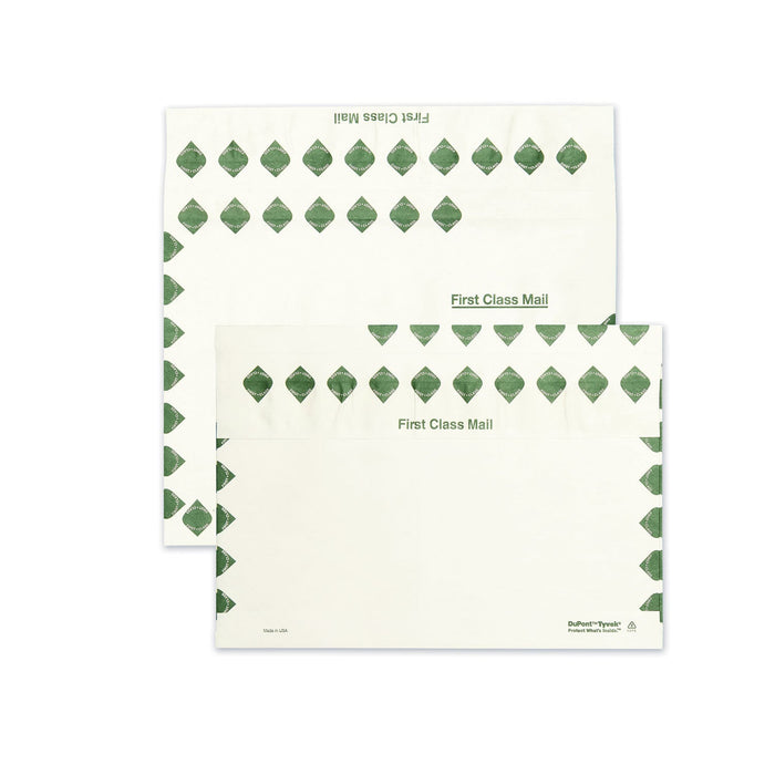 Survivor Heavyweight 18 lb Tyvek Open End Expansion Mailers, First Class, #15, Square Flap, Redi-Strip Closure, 10 x 15, White, 100/CT