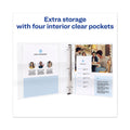 Avery Heavy-Duty View Binder with DuraHinge and One Touch EZD Rings, 3 Rings, 1" Capacity, 11 x 8.5, White