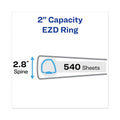 Avery Heavy-Duty View Binder with DuraHinge and One Touch EZD Rings, 3 Rings, 2" Capacity, 11 x 8.5, White