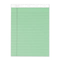 TOPS Prism + Colored Writing Pads, Wide/Legal Rule, 50 Pastel Green 8.5 x 11.75 Sheets, 12/Pack