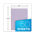 TOPS Prism + Colored Writing Pads, Wide/Legal Rule, 50 Pastel Orchid 8.5 x 11.75 Sheets, 12/Pack