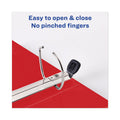 Avery Heavy-Duty View Binder with DuraHinge and One Touch EZD Rings, 3 Rings, 1" Capacity, 11 x 8.5, Red