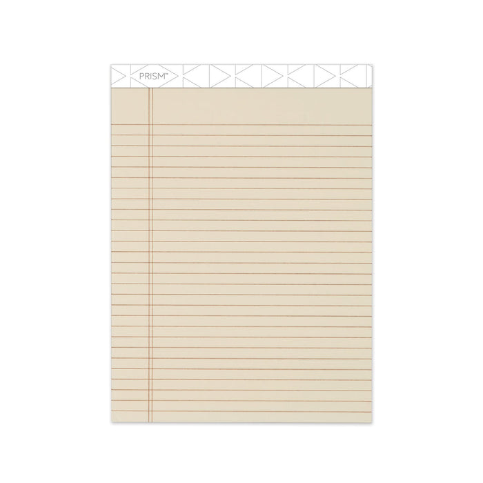 TOPS Prism + Colored Writing Pads, Wide/Legal Rule, 50 Pastel Ivory 8.5 x 11.75 Sheets, 12/Pack