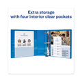 Avery Heavy-Duty View Binder with DuraHinge and Locking One Touch EZD Rings, 3 Rings, 4" Capacity, 11 x 8.5, Pacific Blue