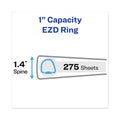 Avery Heavy-Duty View Binder with DuraHinge, One Touch EZD Rings and Extra-Wide Cover, 3 Ring, 1" Capacity, 11 x 8.5, White, (1318)