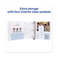 Avery Heavy-Duty View Binder with DuraHinge and Locking One Touch EZD Rings, 3 Rings, 4" Capacity, 11 x 8.5, Chartreuse