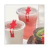 National Checking Company SecureIT Tamper Evident Food Container Seals, 1" x 7", Red, Paper, 250/Roll, 2 Rolls/Pack