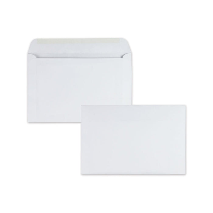 Quality Park Open-Side Booklet Envelope, #6 1/2, Hub Flap, Gummed Closure, 6 x 9, White, 500/Box