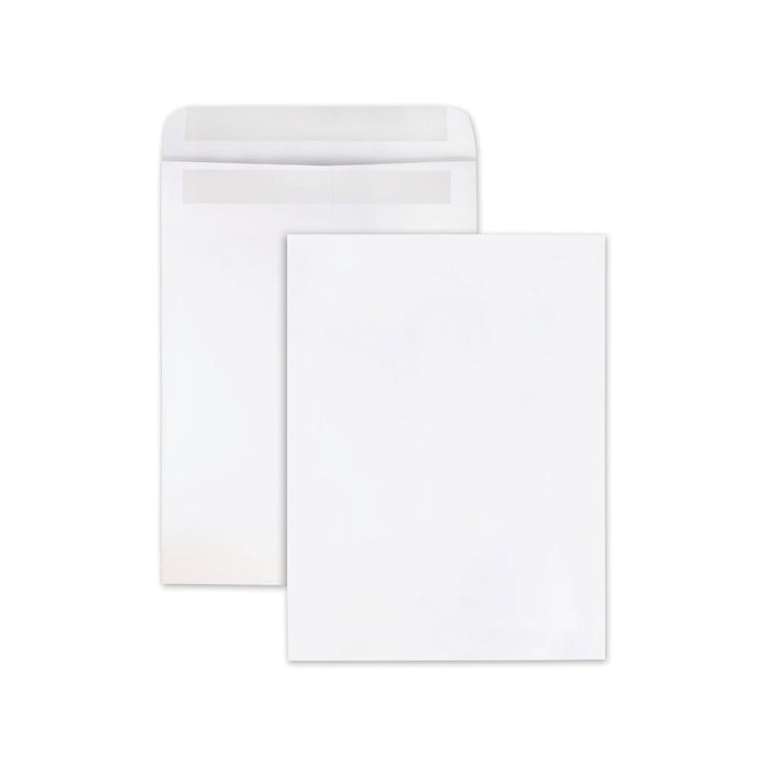 Quality Park Redi-Seal Catalog Envelope, #10 1/2, Cheese Blade Flap, Redi-Seal Adhesive Closure, 9 x 12, White, Wove Finish, 100/Box