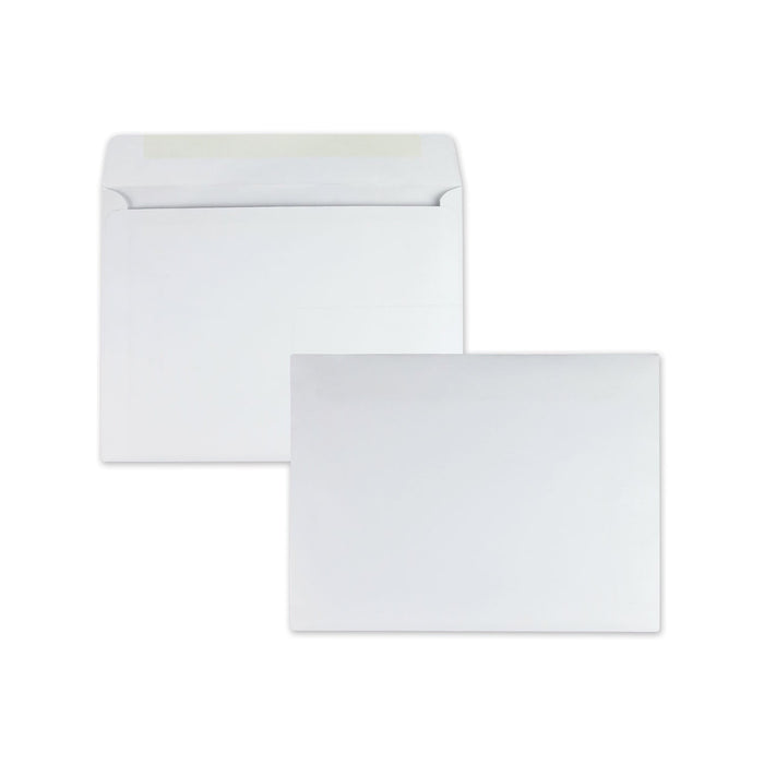 Quality Park Open-Side Booklet Envelope, #13 1/2, Cheese Blade Flap, Gummed Closure, 10 x 13, White, 100/Box