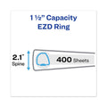 Avery Framed View Heavy-Duty Binders, 3 Rings, 1.5" Capacity, 11 x 8.5, Black