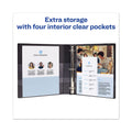 Avery Heavy-Duty View Binder with DuraHinge and One Touch Slant Rings, 3 Rings, 0.5" Capacity, 11 x 8.5, Black